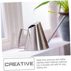 Mipcase Stainless Steel Indoor Watering Can Ergonomic Long Spout Design for Easy Plant Care Capacity Durable Metal Watering Pot for Indoor and Outdoor Use - Image 3