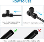 100FT 1/4 Inch Drip Irrigation Tubing with 20 Pack Tees - Image 3