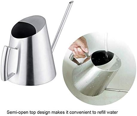 Watering Can, Stainless Steel Watering Can Pot Indoor House Pl Long Spout Watering Can Modern Watering Pot 51oz/1.5L - Image 5