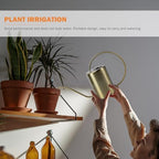Stainless Steel Watering Kettle Long Spout Practical Pot for Indoor Outdoor Plants Brass Color Gardening Can for Home Use - Image 7