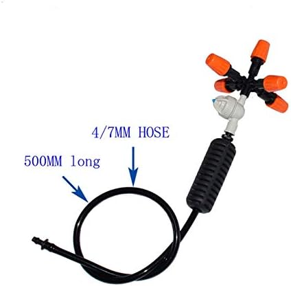 Garden Mist Nozzles 5 Pack Anti Drip Sprinkler Cross Spray for Patio - Image 2