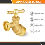 10 PC HeSun 3/4"MIP x 3/4"MHT No-Kink Hose Bibb Valve(BIBCOCK014-10) - Image 3