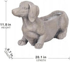 Dog Planter Garden Decor, 20 Inch, Gray - Image 6