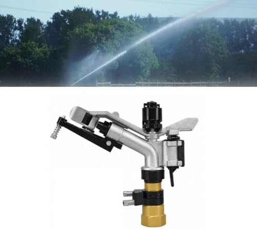 1" DN25 G1 Female Thread Impact Sprinkler Head, 360 Adjustable Rotation with 3 Interchangeable Nozzles for Farm Lawn Garden Irrigation - Image 5