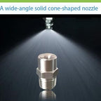 1/8, 1/4, 3/8, 1/2 inch Stainless Steel Solid Cone Nozzle, 304 Material nozzles, for high-Pressure and Low-Pressure Atomization Nozzle dust, Moisture, humidification, etc. - Image 6