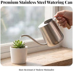Comfortable Long-Spout Watering Can, Matte Green - Image 5
