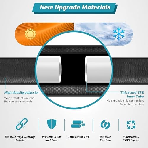 100ft Non-Expanding Garden Hose, 3/4" GHT Kink-Free Water Hose with 10 Function Nozzle, Flexible Outdoor Hose for Yard, Garden, Car Washing - Image 7