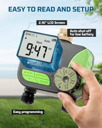 DEWENWILS 2-Zone Outdoor Hose Timer, Rain Delay & Manual Control for Lawn - Image 6