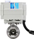 1/2 inch DN15 110-230VAC Normally Closed Stainless Steel 304/CF8 Manual Override Motorized Electrical Ball Valve With U.S. Plug - Image 5