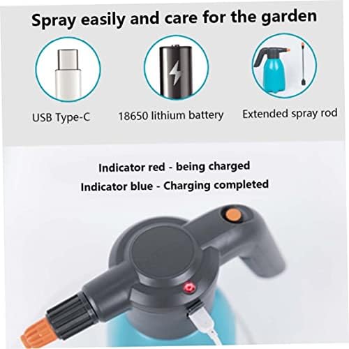 Electric Spray Bottle 2L PRO Rechargeable Handheld Garden Sprayer with USB Type C for Indoor Outdoor Plant Watering Cleaning Household Garden Supplies Blue - Image 4