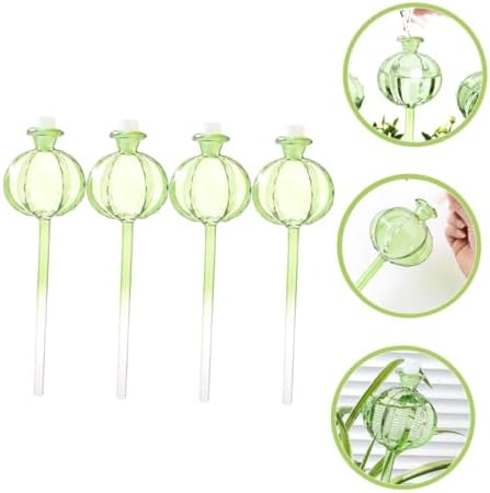 Levemolo 4pcs Plant Watering Bulb Glass Cactus Shape Automatic Hydration - Image 3