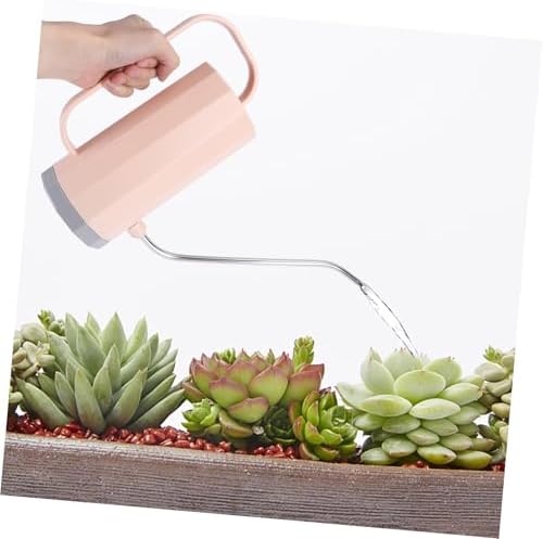 Toddmomy 2pcs Watering Can Outdoor Water Can Long Spout Indoor Mister Slim Irrigation Plant Watering Water Jug Shape Garden Gooseneck Kettle Drip Handle Cactus Houseplant Containers Pink - Image 4