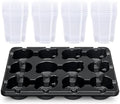 homenote 2 Pack 12 Cell Seed Starter Trays with 24 Clear 4 Inch Plant Pots by HOMENOTE