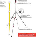 Eden 94152 PRO Heavy Weight Telescoping Tripod (5.37 lbs) Multi-Pattern Turbo Gear Drive Sprinkler, w/Quick Connect Starter Kit, 360 Degree Coverage - Image 4