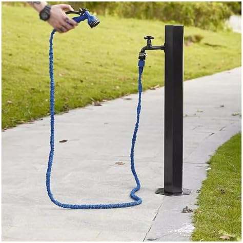 Stainless Steel Tall Outdoor Water Tap, Freestanding Vertical Hose Holder, Rust-Proof Irrigation Post with Faucet for Garden, Patio, Farm & Courtyard Use by Unknown