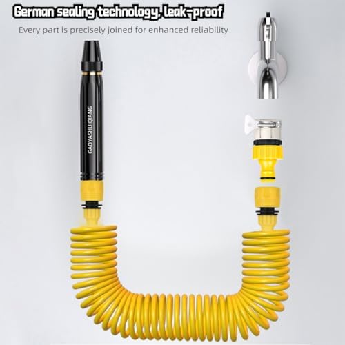 High Pressure Hose Nozzle Sprayer, Home High-Pressure Car Wash Water Gun with Booster Nozzle and Hose, Jet Nozzle Power Washer for Garden Hose for Plant Watering Lawn Car (C) - Image 7