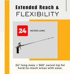 Vega Bond Professional Long Nose Applicator Gun for Spray Foam 360° 24-inch - Image 3