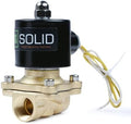 U.S. Solid 1/2" Brass Electric Solenoid Valve110VAC VITON SEAL N.C. (Air, Gas, Fuel...) by USSolid