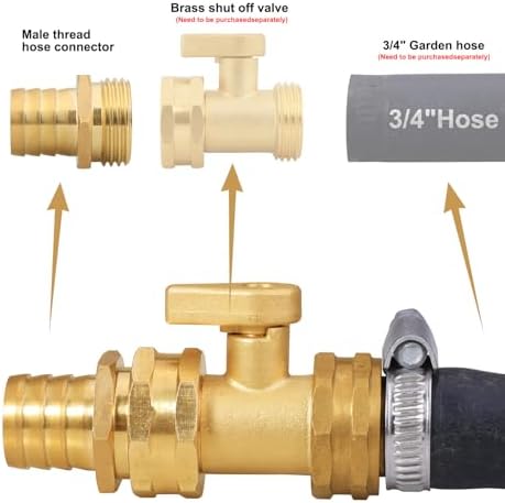 SIGURANTA Garden Hose Repair Connector with Clamps Hose End Repair Kit,3/4" Barb Garden Hose Fittings Male and Female brass garden hose ends (3/4"Barb-10 Set) - Image 4