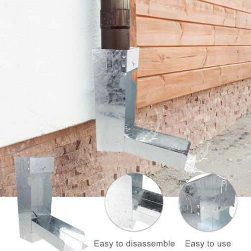 Toyvian Rainwater Diverter for Rain Barrel, 3x4 Inch Iron Water Reuse Tool - Image 4