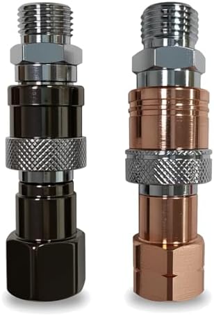 Upgraded Oxy Acetylene Quick Connects,Quick Connect Hose Fittings,Cutting Torch Hose Quick Connect Sets,Fit for 9/16"-18 B Fittings, Max 29 PSI for Fuel Gas and 145 PSI for Oxygen by UCELICE