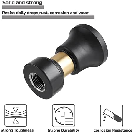 Hose Nozzle, Lichamp 5 Pack Heavy Duty Brass Fireman Style High Power Leak Proof Adjustable Garden Water Sprayer, Suitable for Car Wash, Patio Cleaning, Watering Lawn and Garden, Shower Pets (Black) - Image 3