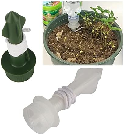Xiaochen Sprinklers Watering Pipe Fittings Automatic Plant Automatic Watering Device Soil Moisturizing Dripper Garden Plant Watering and Fertilizing Tool Watering Artifact 2 Pieces (Color : Green) - Image 2