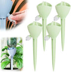 Self Watering Spikes, 4/8 Pack Automatic Plant Waterer with Adjustable Valve, Drip Irrigation Stakes for Indoor & Outdoor Plants, Self Watering Insert Devices for Garden, Vacation (8, Green) by Spwejsr