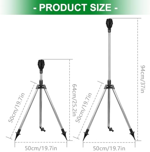 2Pcs Stainless Steel Automatic Rotating Garden Sprinkler - Image 3
