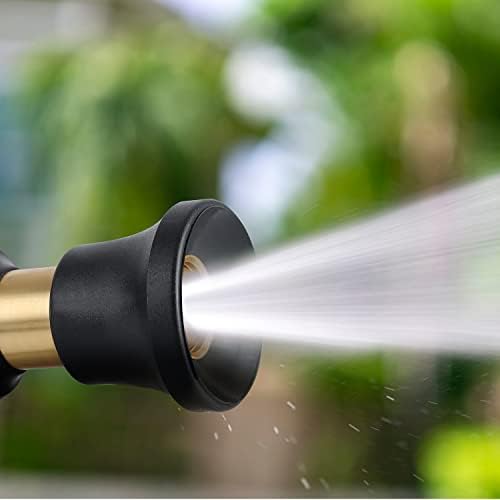 Hose Nozzle, Lichamp 5 Pack Heavy Duty Brass Fireman Style High Power Leak Proof Adjustable Garden Water Sprayer, Suitable for Car Wash, Patio Cleaning, Watering Lawn and Garden, Shower Pets (Black) - Image 6