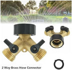 Y Splitter Tap Adaptor 2 Way Brass Garden Hose Connector - Image 3