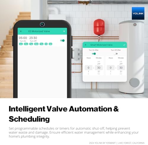 NSF Certified YoLink Leak Protection Kit, 1/2" Battery-Powered Shutoff Valve w/ Controller + 3 Leak Sensors + Hub, D2D Offline Auto Shutoff, LoRa Long-Range, App/Email/SMS Alerts, 10+ Year Battery - Image 6