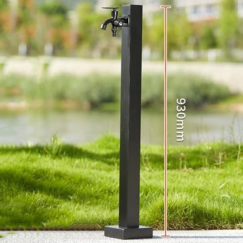 Modern Stainless Steel Garden Water Column with Faucet, Freestanding Hose Stand, Decorative Water Feature Fountain, Hydrant, for Garden Irrigation and Washing - Image 2