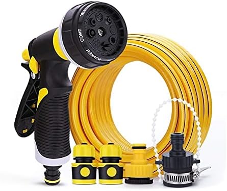 Garden Hose Flexible and Expandable Latex Water Hose with Retractable Solid Brass Fittings and Nozzle Kink Free Lightweight Collapsible Expending Hose (Color : 50m Water Pipe Set) by Unknown