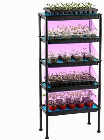 RooTrimmer 5-Tier Hydroponics Growing System, Plant Stand with Grow Lights by RooTrimmer