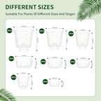 Cdd's Path Self Watering Pots Set with Deep Water Tank, Large Drainage Holes, Reservoir & Air Pipes, 5/6/7/8 Inch Naked Root Planter for Indoor Outdoor Plants, Flowers, Seedlings, Clear, 4 Pack - Image 3
