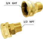 20 PCS Brass Garden Hose Swivel Adapter 3/4" GHT Female to 1/2" NPT Male Garden Hose to Pipe Fittings Connect Garden Pipe Joint Repair Fittings - Image 2