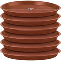 Eccliy 6 Pack Plastic Plant Saucer, Round, 20 Inch, Terracotta by Eccliy