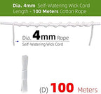 1pcs 4/5/6/8mm Self Watering Cotton Wick Cord Potted Plant Planting Planter Pot Automatic Slow Release, for Garden Drip Irrigation System (Size : 4mmx100m) - Image 2