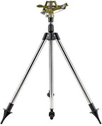 SUNGOOYUE Adjustable 24m Stainless Steel Garden Sprinkler Metal Tripod Zinc Bird Sprinkler 360 Degree Rotation 1 2 Inch Internal Thread for Lawn Garden Yard Irrigation - Image 6