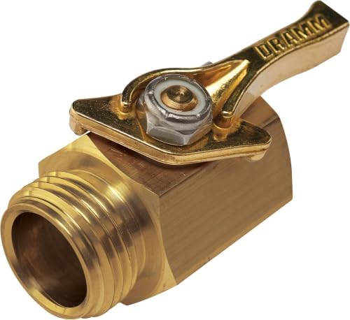 Dramm Heavy Duty Brass Shut Off Valve with Full Water Flow, Male to Female Threads, Quarter Turn Off Position, Corrosion Resistant Seals, Brass (Pack of 6) by DRAMM