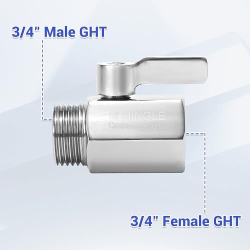M MINGLE Garden Hose Shut Off Valve, Stainless Steel, 3/4 Inch, 2-Pack - Image 3