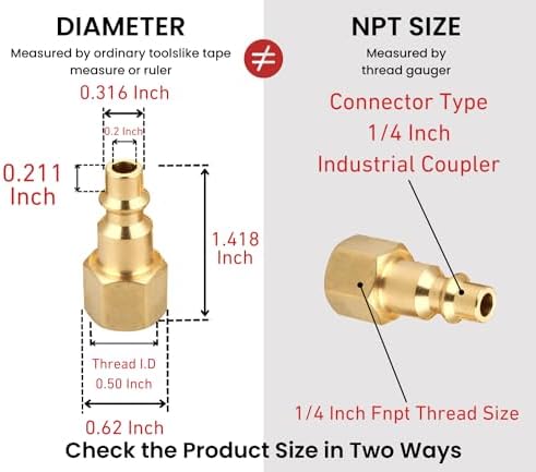 Coupler and Plug Kit, 1/4 Inch NPT, 14 Piece - Image 2