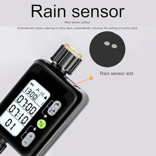 Yosoo Water Timer, 17x8x5.5cm, 9 Programmable Modes LCD Display with Rain Delay Sensor and Kid Lock for Outdoor Garden Lawn Irrigation Sprinkler System (English Version) - Image 6