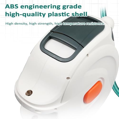 Retractable Garden Hose Reel, Wall Mounted, Automatic Rewind, Slow Retraction System, Any Length Lock, Durable for Car Wash, Garden, Outdoor Use (20m Length) - Image 3