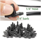 1/4" PVC Hose Barb Tee Connector Automatic Drip Irrigation Connectors Garden Watering System Water Pipe(500PCS TEE JOINT) - Image 3