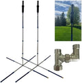 Keyfit Tools Aqua Grande Water Towers (2PK) Sprinklers 19,000+ Sqf Large Area Lawn Yard & Garden 6+ Foot Tall ~Highest Output Largest Area Covered Over 220' Diameter Spray 8GPM Precision Heads by KeyfitTools
