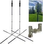 Keyfit Tools Aqua Grande Water Towers (2PK) Sprinklers 19,000+ Sqf Large Area Lawn Yard & Garden 6+ Foot Tall ~Highest Output Largest Area Covered Over 220' Diameter Spray 8GPM Precision Heads by KeyfitTools