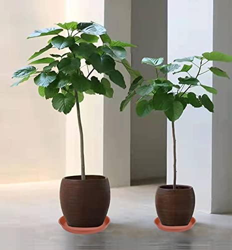 4 Pack of 16 inch Plant Saucer, Heavy Duty Plastic Saucer 16" Round, Plant Trays for Pots, Flower Plant Saucers for Indoors, Plant Trays for Planter 14"/15"/16" (16 inch, Terracotta) - Image 4