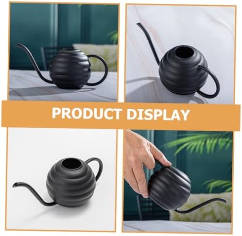 Beaupretty Metal Watering Can for Indoor Plants 400ml Stainless Steel Long Spout Watering Pot for Succulents and Flowers Portable in Black - Image 5
